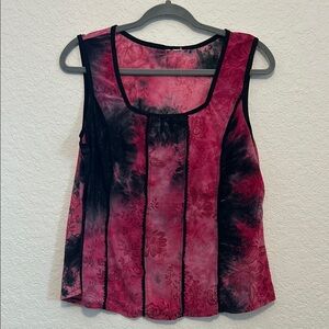 Y2K Floral Pink and Black Women's Top